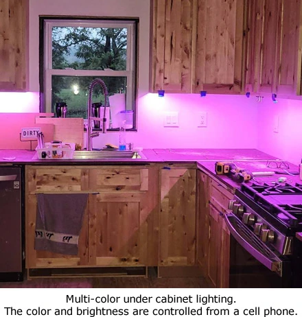 Multi Color Kitchen Lighting